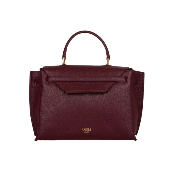 Ameli Zurich Viadukt Leather convertible backpack, crossbody bag- maroon red - Picture 5 of 9